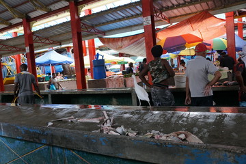 Obraz na płótnie Canvas ein markt in victoria auf seychellen