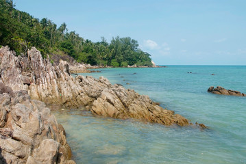 Obraz premium beautiful landscape with a sea and mountains in Thailand