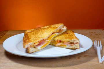 Toasted ham and cheese take away