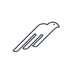 Rising eagle outline icon