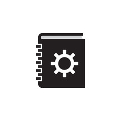 Book settings icon vector isolated on background. Trendy web symbol. Pixel perfect. illustration EPS 10. - Vector.
