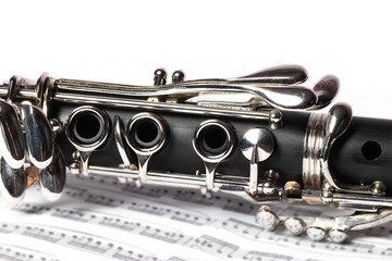 clarinet on a white background