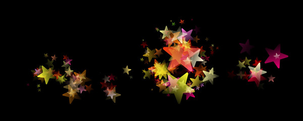 Plakat Fantastic Christmas panorama design with glowing stars