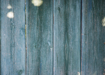 Blue wooden wall, old wood planks texture, grunge background, abstract interior design 
