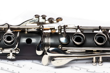clarinet on a white background