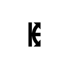 Logo Letter KE Arrow, Monogram Initial KE + Arrow.