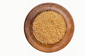 Small dish of mustard seed