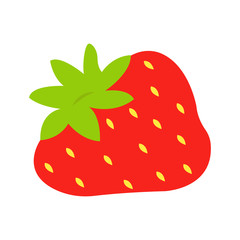 Garden strawberry fruit or strawberries. Isolated on white background. Fresh strawberry Sweet fruit. Whole strawberry.