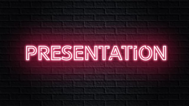 red neon video animation presentation