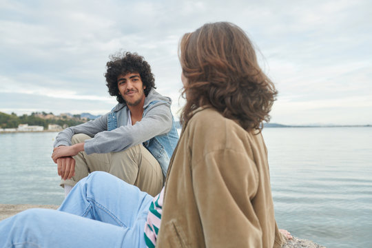 Teenage boys spending leisure time at beach