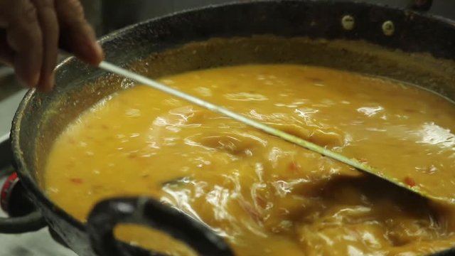 Cooking Lentils Indian Masala Spicy Dal Tadka
