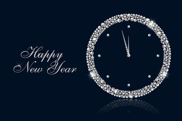 Happy New Year With Diamond Watch 