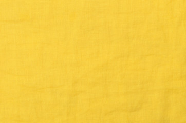 close up yellow cotton fabric background