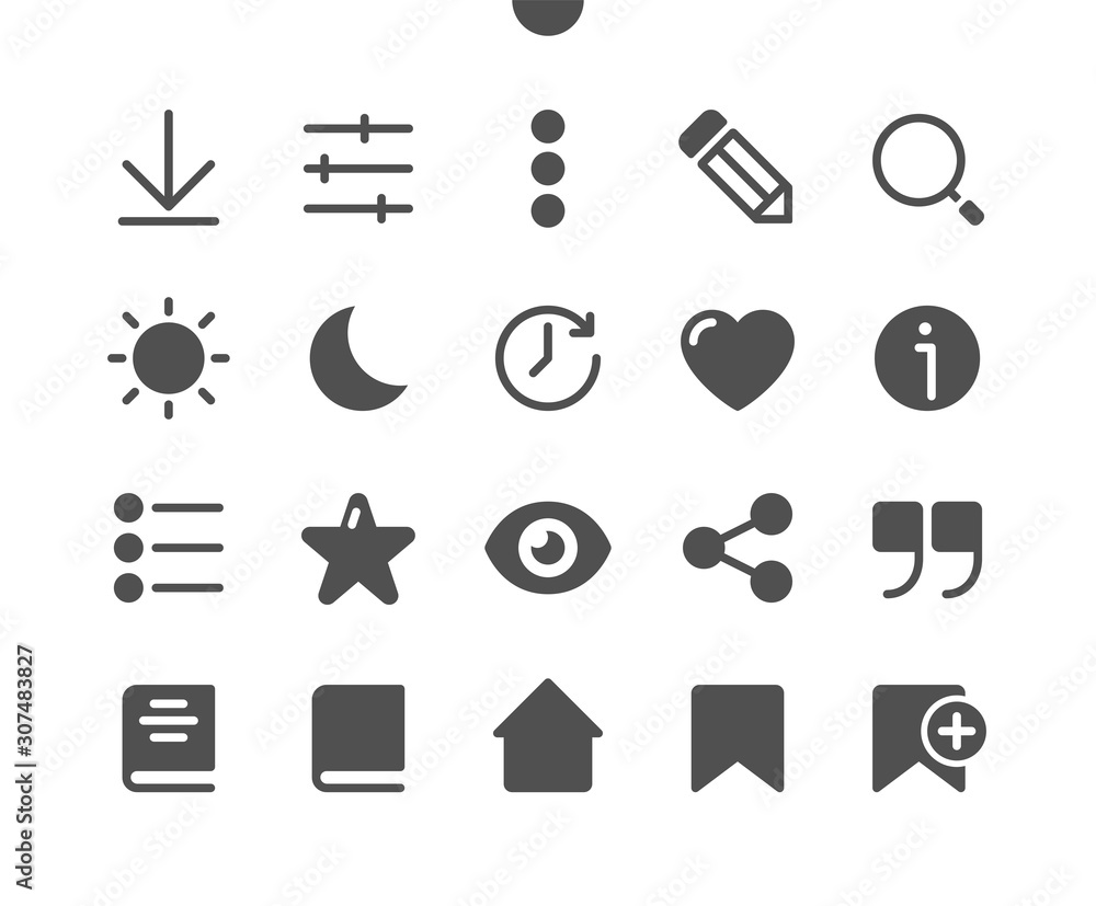 Poster reading v1 ui pixel perfect well-crafted vector solid icons 48x48 ready for 24x24 grid for web graph