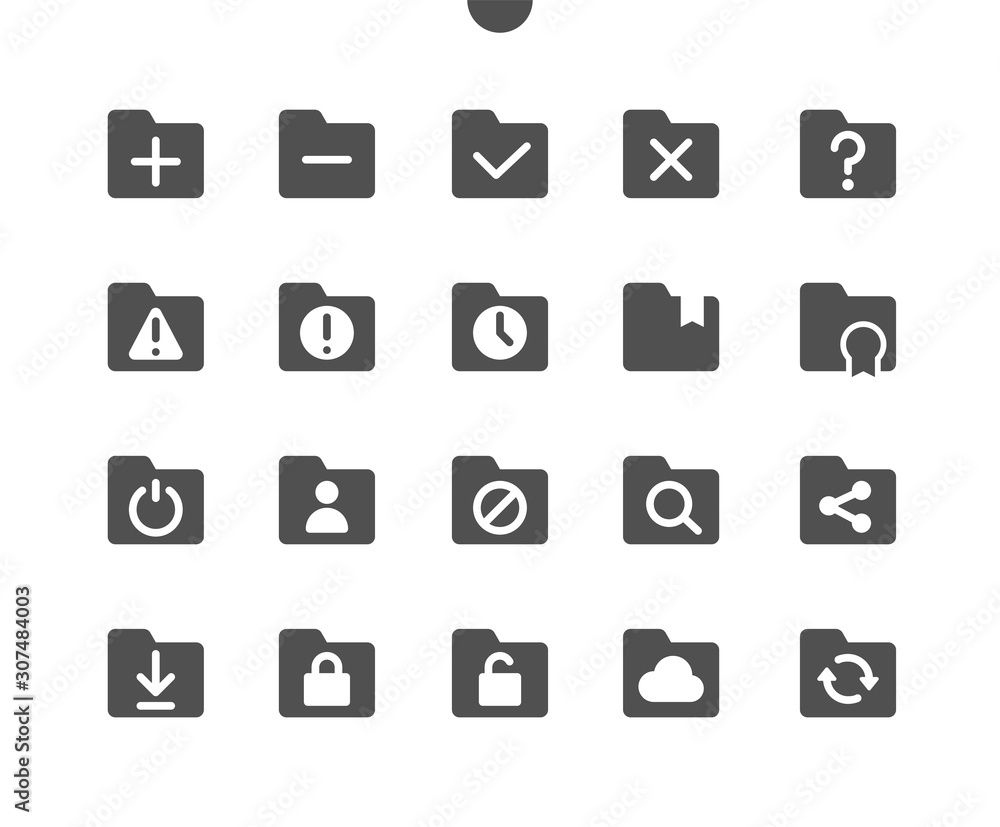 Poster folders v2 ui pixel perfect well-crafted vector solid icons 48x48 ready for 24x24 grid for web graph