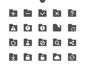 Folders v2 UI Pixel Perfect Well-crafted Vector Solid Icons 48x48 Ready for 24x24 Grid for Web Graphics and Apps. Simple Minimal Pictogram