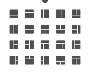 Layout v1 UI Pixel Perfect Well-crafted Vector Solid Icons 48x48 Ready for 24x24 Grid for Web Graphics and Apps. Simple Minimal Pictogram