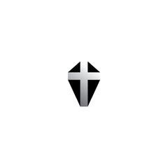Cross and christ logo and vector
