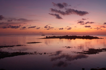 beautiful sunset on Koh Phangan, Thailand