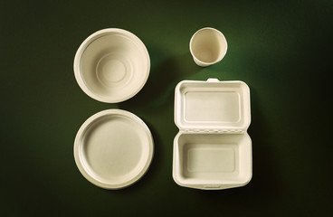 Eco friendly cardboard fast food container.