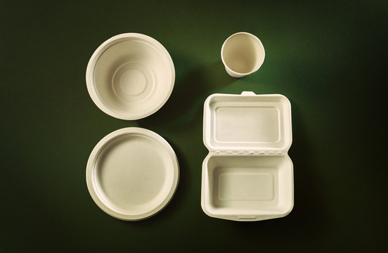 Eco friendly cardboard fast food container.