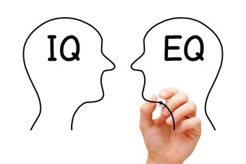 IQ Versus EQ Emotional Intelligence Concept