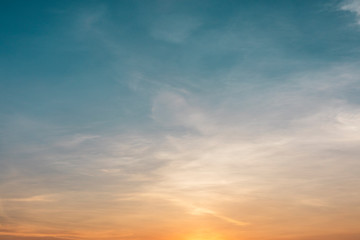 Sky and clouds at sunset