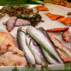 fresh fish at the market