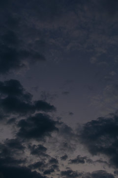 Clouds in predawn sky