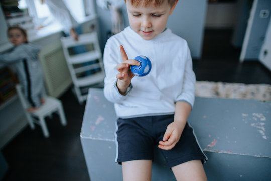 Little Boy In His Room