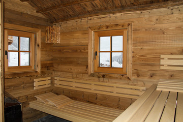 Obraz na płótnie Canvas interior of sauna