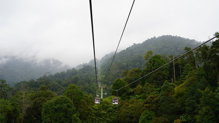 cable car in mountains