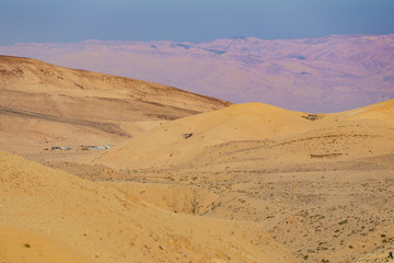 Desert dunes landscape. Mountain and sand in the desert.