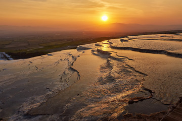 landscape of pamukkale, turkey.
