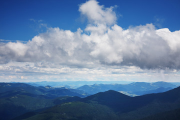 Fototapeta na wymiar Carpathian mountains landscape in summer