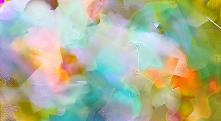 Abstract Painting. Colorful brush strokes