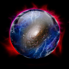 Galaxy inside The Crystal Ball