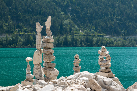 Steinmännchen mit Blick aif den Achensee
