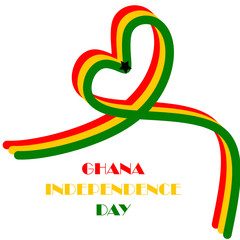 Republic of Ghana Independence Day Vector Template Design Illustration. Concept of Ghana Independence day. Template for background, banner, card, poster with text inscription. 6 December