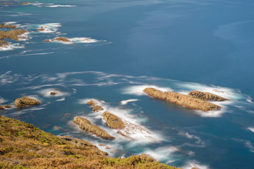 Asturias, cliffs and rocks over the Cantabrian Sea