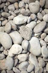 pebbles on the beach in the Montenegro
