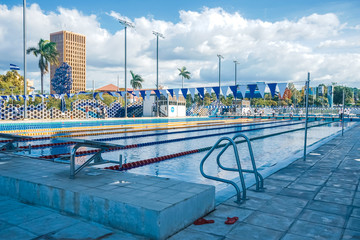 Michelle Richardson pool complex in the old downtown in Managua Nicaragua.