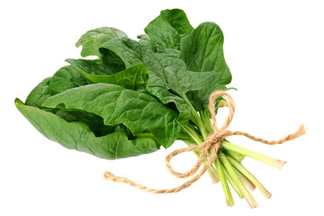 spinach leaves isolate on white background. Healthy food.