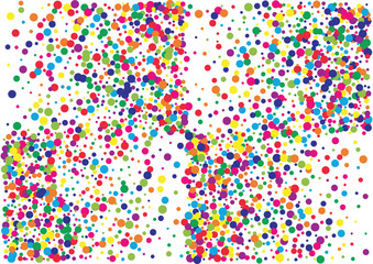Festive color round confetti background. Abstract frame confetti texture for holiday, postcard, poster, website, carnivals, birthday and children's parties. Cover confetti mock-up. Wedding card layout