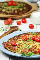 Rosti - Swiss dish made of grated potato	