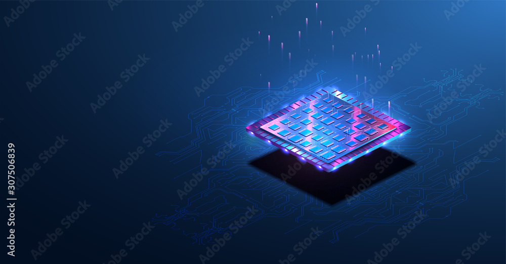 Poster abstract tech web site.trendy hud background,colorful. futuristic design of an artificial intelligen