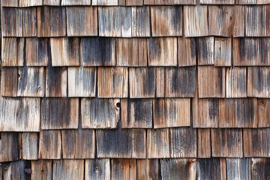 Full frame shot of wood shingles