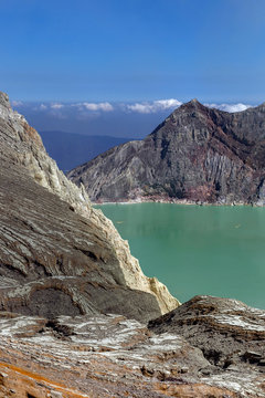 Indonesia, Java, scenic view of Ijen volcano