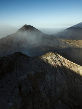 Indonesia, Java, Aerial view of mountains surrounding Ijen volcano