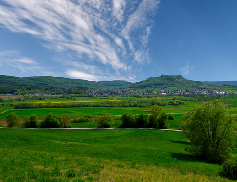 Scenic view of green landscape in Upper Franconia, Germany